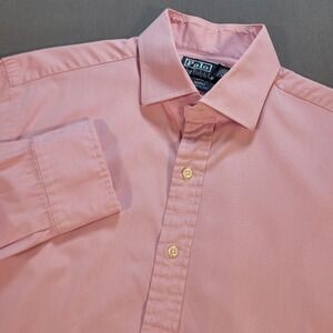 Polo Ralph Lauren Mens Button Down Shirt Size 15/ 32 Pink Regent Classic Fit